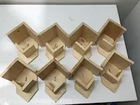 8x pindakaas vogelhuis lichtbruin - afbeelding 1 van  2