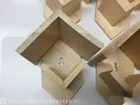 8x pindakaas vogelhuis lichtbruin - afbeelding 2 van  2