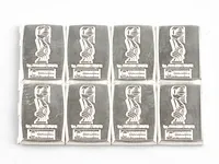 8x puur zilveren baren