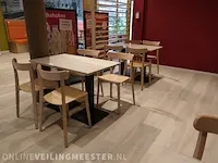 8x restauranttafel met 16x houten stoel - afbeelding 4 van  11