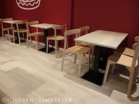 8x restauranttafel met 16x houten stoel - afbeelding 5 van  11