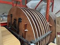 8x ronde (catering) tafel inklapbaar met verrijdbare trolley - afbeelding 2 van  4