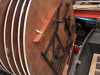 8x ronde (catering) tafel inklapbaar met verrijdbare trolley - afbeelding 4 van  4