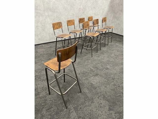 8x schoolkruk / barkruk - afbeelding 2 van  8