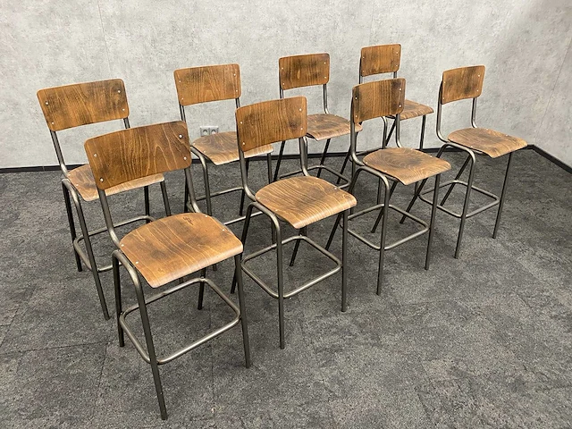 8x schoolkruk / barkruk - afbeelding 4 van  8
