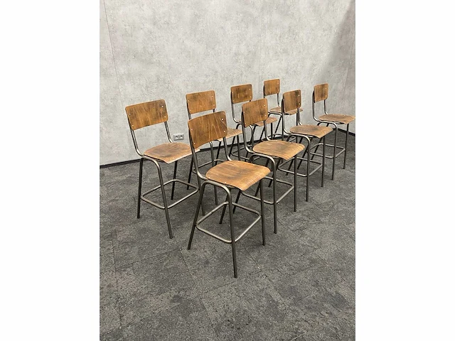 8x schoolkruk / barkruk - afbeelding 6 van  8