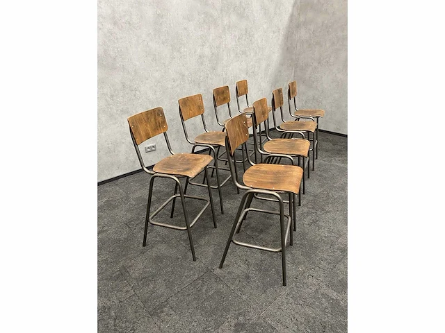 8x schoolkruk / barkruk - afbeelding 7 van  8