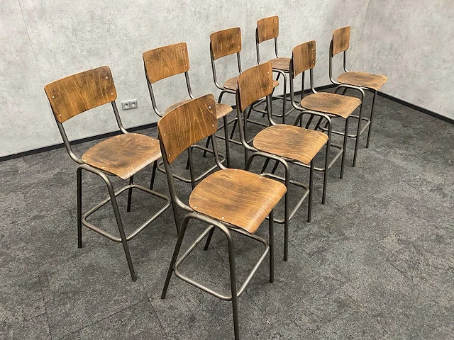 8x schoolkruk / barkruk - afbeelding 8 van  8