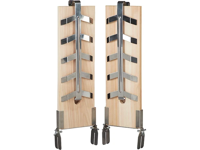 8x set van 2 barbecue rookplanken met rvs klemmen meateor - afbeelding 1 van  6