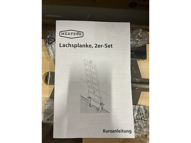 8x set van 2 barbecue rookplanken met rvs klemmen meateor - afbeelding 5 van  6