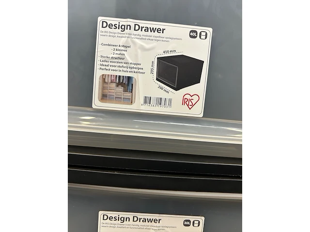 8x stapelbare opbergbox design drawer - afbeelding 5 van  6