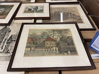 8x unieke oude tekening/ets in lijst - afbeelding 8 van  8