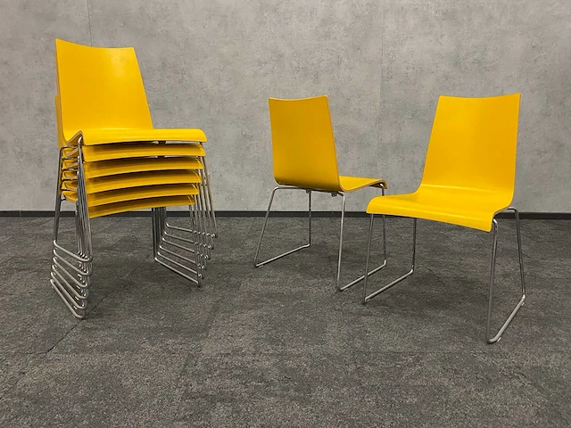 8x van der sluis - nestelbare kantinestoel - afbeelding 1 van  9