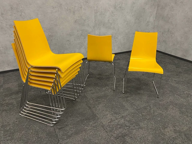 8x van der sluis - nestelbare kantinestoel - afbeelding 2 van  9