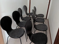 8x vergaderstoel, gispen, zwart