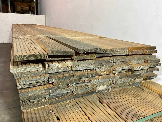 9 m² douglas semi-ribbel - vlonderplank 495x14x2,5 cm - afbeelding 4 van  6