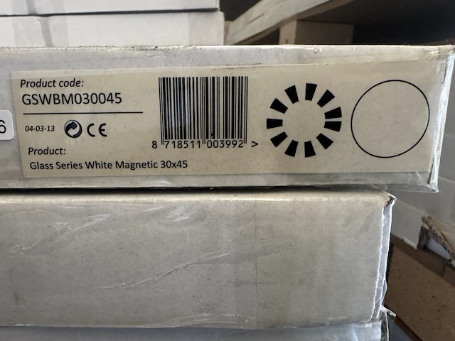 9 whiteboard glas solid clear white 30x45 cm sam creative, gswbm030045 - afbeelding 4 van  4