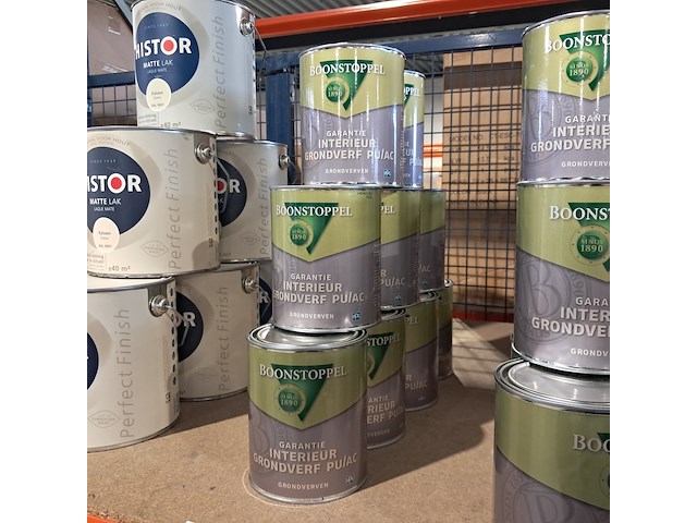 9 x 1 liter grondverf pu/ac, boonstoppel, wit - afbeelding 1 van  2