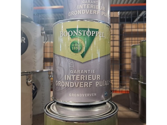9 x 1 liter grondverf pu/ac, boonstoppel, wit - afbeelding 2 van  2