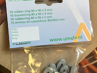 9 x zak met elk 10 rubberen ringen campking 80 x 90 x 5 mm - afbeelding 3 van  5