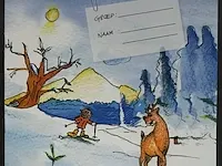 92112-set van 100 schriften 14,3 x 16 cm lijnen 4,5-3-4,5 + vlijn verschillende dessins - afbeelding 9 van  9