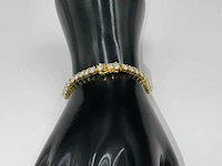 925 sterling zilver/goudkleurige armband - afbeelding 5 van  7