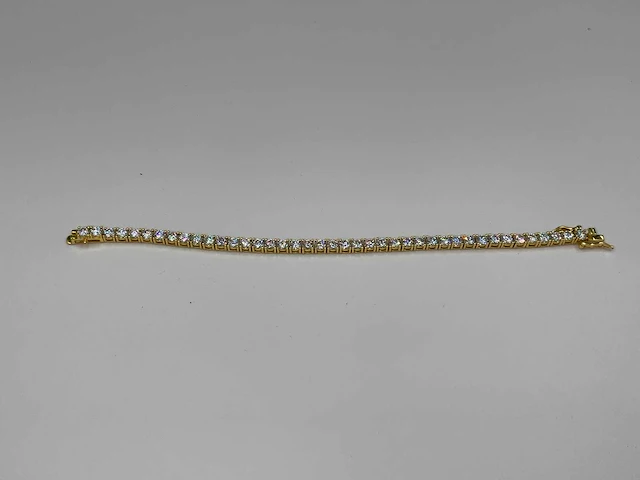 925 sterling zilver/goudkleurige armband - afbeelding 6 van  7