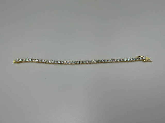 925 sterling zilver/goudkleurige armband - afbeelding 7 van  7