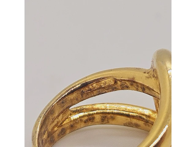 925 zilveren ring met goldplating - anna valerie adolf - afbeelding 4 van  4
