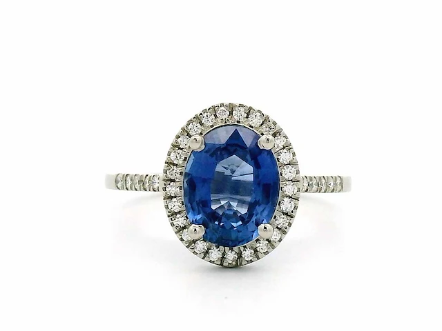950 platina ring met 2,20 crt natuurlijke diamant. - afbeelding 10 van  13