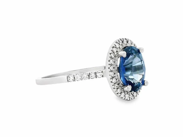 950 platina ring met 2,20 crt natuurlijke diamant. - afbeelding 11 van  13