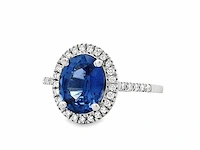 950 platina ring met 2,20 crt natuurlijke diamant. - afbeelding 3 van  13