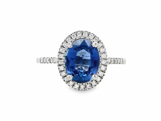950 platina ring met 2,20 crt natuurlijke diamant. - afbeelding 5 van  13