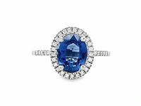 950 platina ring met 2,20 crt natuurlijke diamant. - afbeelding 5 van  13