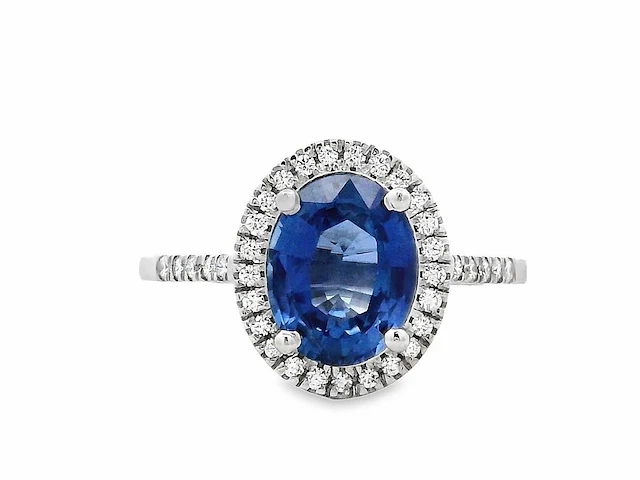 950 platina ring met 2,20 crt natuurlijke diamant. - afbeelding 7 van  13