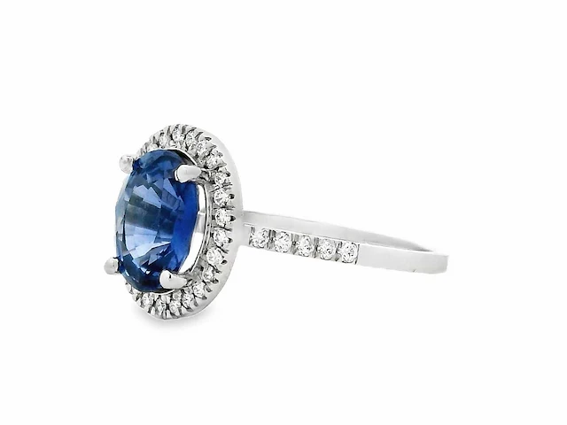 950 platina ring met 2,20 crt natuurlijke diamant. - afbeelding 8 van  13