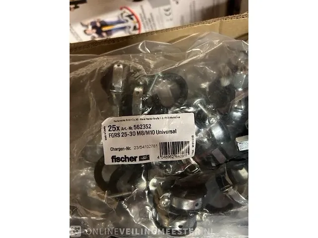 950x scharnierende snelsluitende pijpbeugel fischer, fgrs universal m8/m10 25-30 - afbeelding 4 van  4