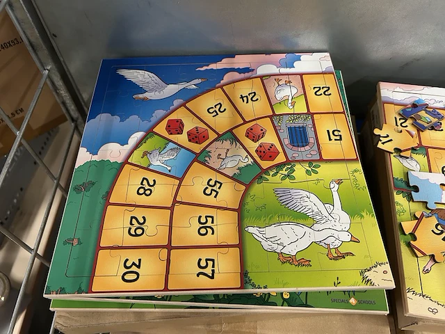 95x houten puzzel ganzenbord 4-delig - afbeelding 8 van  10