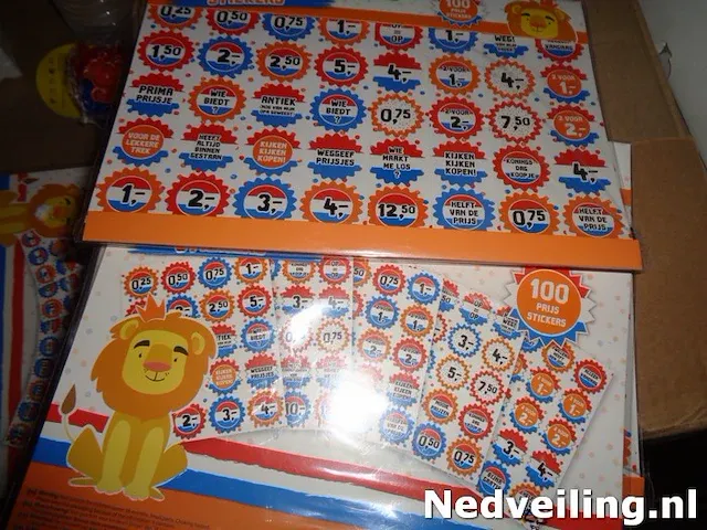 96 pakjes met 100 prijsstickers voor de markt - afbeelding 1 van  3