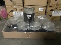 96 stuks voorraadpotten 1 liter met deksel c.art - afbeelding 2 van  3