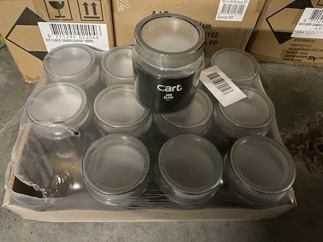 96 stuks voorraadpotten 1 liter met deksel c.art - afbeelding 3 van  3