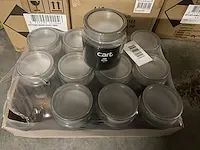 96 stuks voorraadpotten 1 liter met deksel c.art - afbeelding 3 van  3