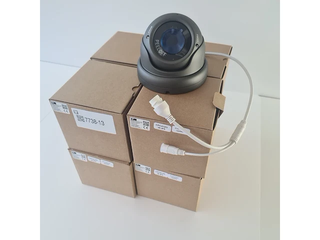 9x 5mp dome ip camera herospeed, cpc412g ir ip5, antraciet - afbeelding 4 van  4