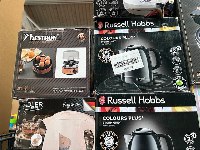 9x huishoudelijke apparaten w.o. waterkoker w.o. bestron, tristar - afbeelding 3 van  5