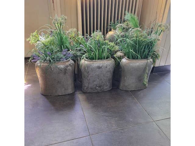 9x kunstplant in pot - afbeelding 1 van  4