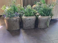 9x kunstplant in pot