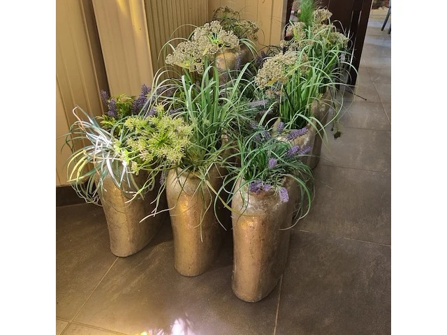9x kunstplant in pot - afbeelding 2 van  4