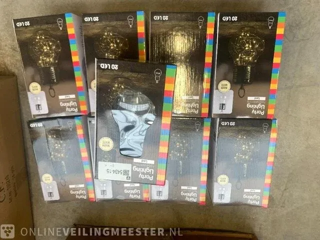 9x led feestverlichting warm wit - afbeelding 1 van  4