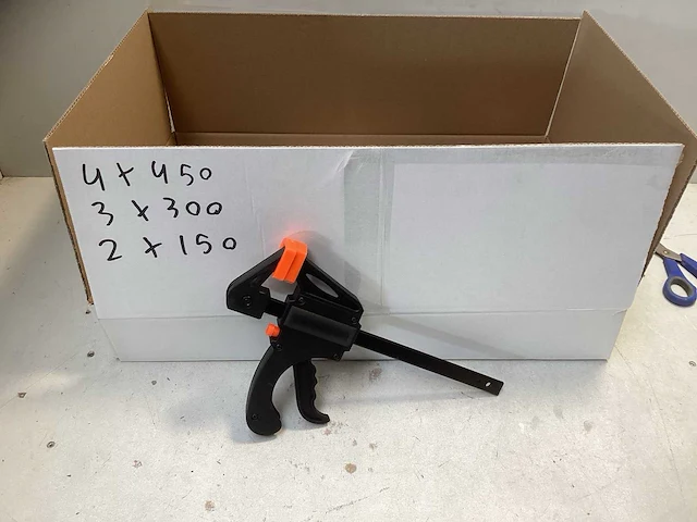 (9x) lijmklem - 4x450mm / 3x300mm / 2x150mm - afbeelding 1 van  4
