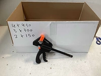 (9x) lijmklem - 4x450mm / 3x300mm / 2x150mm - afbeelding 1 van  4